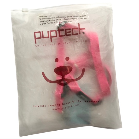 NEW PUPTECK PiNK No Pull Step-In Dog Puppy Harness Adjustable Paw Print Charm - Picture 11 of 12